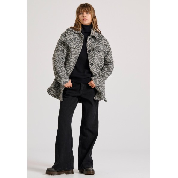 Γυναικείο πλεκτό ζιβάγκο FUNKY BUDDHA FBL010-102-09 μαύρο Γυναικεία