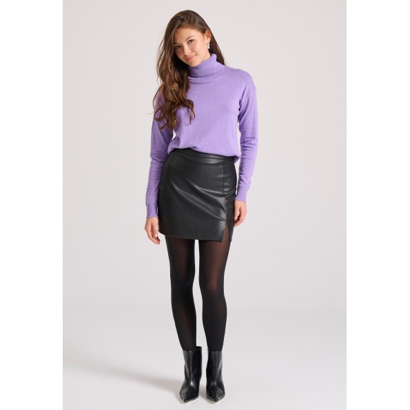 Γυναικείο πλεκτό ζιβάγκο FUNKY BUDDHA FBL010-102-09 μοβ Γυναικεία