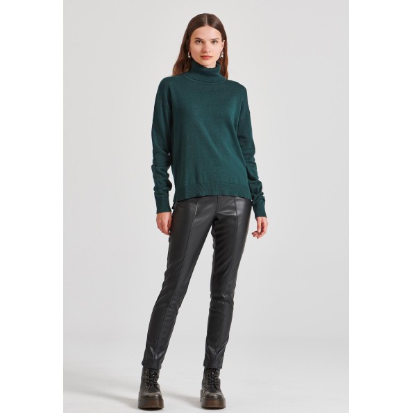 Γυναικείο πλεκτό ζιβάγκο FUNKY BUDDHA FBL010-102-09 πράσινο Γυναικεία