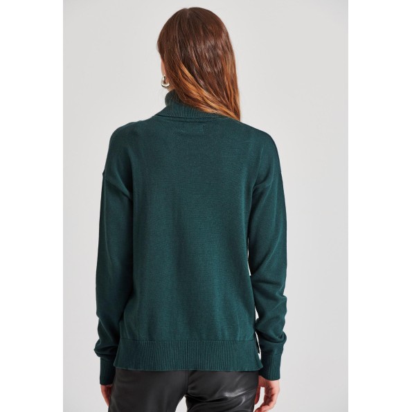 Γυναικείο πλεκτό ζιβάγκο FUNKY BUDDHA FBL010-102-09 πράσινο Γυναικεία