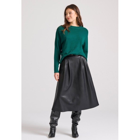 Γυναικεία πλεκτή μπλούζα FUNKY BUDDHA FBL010-104-09 πράσινη Γυναικεία