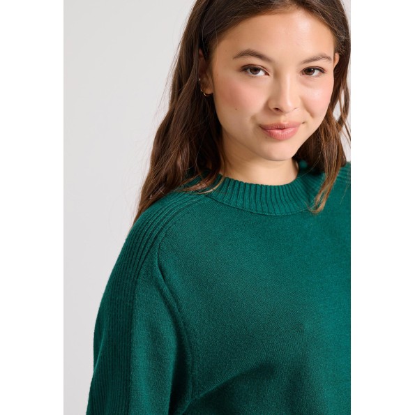 Γυναικεία πλεκτή μπλούζα FUNKY BUDDHA FBL010-104-09 πράσινη Γυναικεία