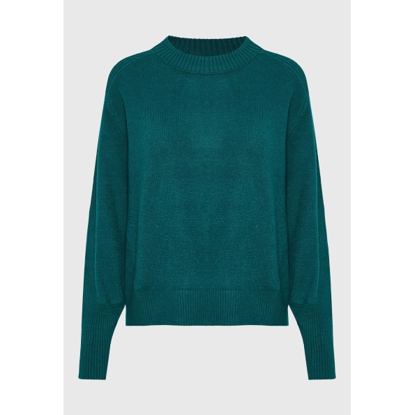 Γυναικεία πλεκτή μπλούζα FUNKY BUDDHA FBL010-104-09 πράσινη Γυναικεία