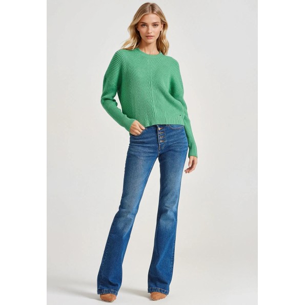 Γυναικείο πουλόβερ FUNKY BUDDHA FBL010-105-09 πράσινο Γυναικεία