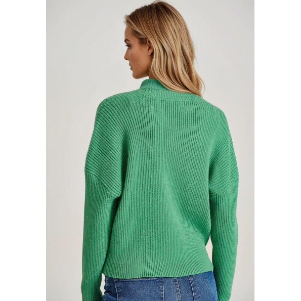 Γυναικείο πουλόβερ FUNKY BUDDHA FBL010-105-09 πράσινο Γυναικεία