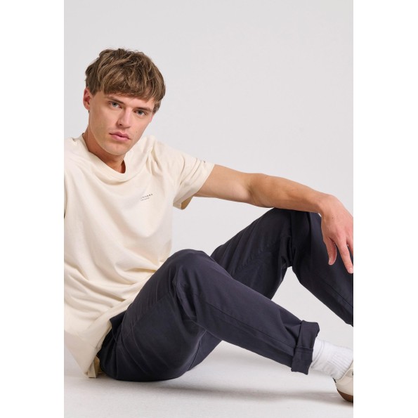 Ανδρικό straight fit chino παντελόνι FUNKY BUDDHA FBM010-007-02 ναυτικό μπλε Ανδρικά