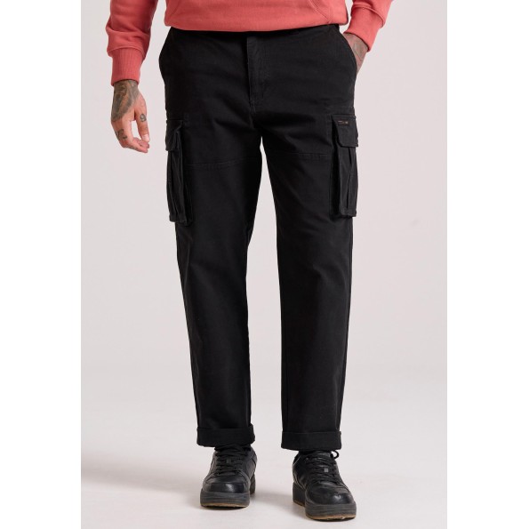 Ανδρικό cargo loose fit παντελόνι FUNKY BUDDHA FBM010-038-02 μαύρο Ανδρικό cargo loose fit παντελόνι FUNKY BUDDHA FBM010-038-02 μαύρο