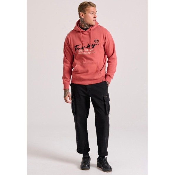 Ανδρικό cargo loose fit παντελόνι FUNKY BUDDHA FBM010-038-02 μαύρο Ανδρικά