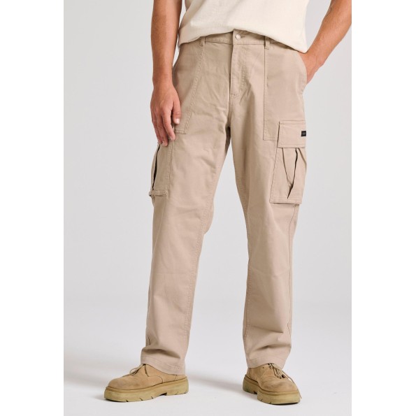 Ανδρικό cargo loose fit παντελόνι FUNKY BUDDHA FBM010-033-02 μπεζ Ανδρικό cargo loose fit παντελόνι FUNKY BUDDHA FBM010-033-02 μπεζ