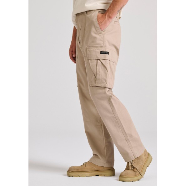 Ανδρικό cargo loose fit παντελόνι FUNKY BUDDHA FBM010-033-02 μπεζ Ανδρικά
