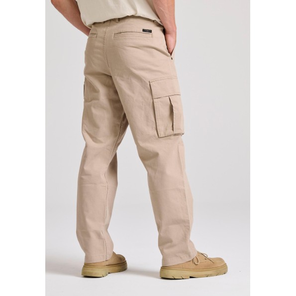 Ανδρικό cargo loose fit παντελόνι FUNKY BUDDHA FBM010-033-02 μπεζ Ανδρικά