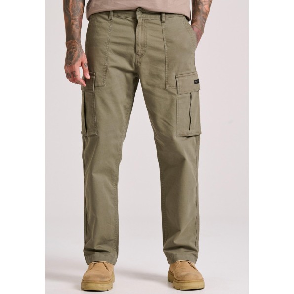 Ανδρικό cargo loose fit παντελόνι FUNKY BUDDHA FBM010-033-02 χακί Ανδρικό cargo loose fit παντελόνι FUNKY BUDDHA FBM010-033-02 χακί