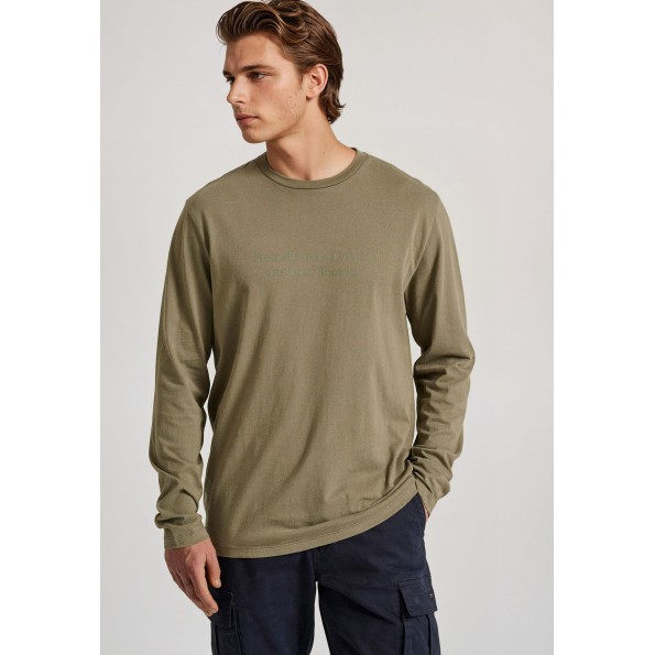 Ανδρική μπλούζα FUNKY BUDDHA FBM010-007-07 χακί Ανδρική μπλούζα FUNKY BUDDHA FBM010-007-07 χακί