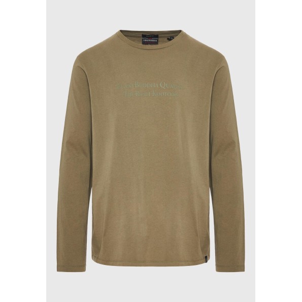 Ανδρική μπλούζα FUNKY BUDDHA FBM010-007-07 χακί Ανδρικά