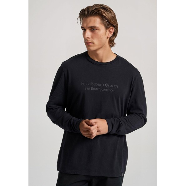 Ανδρική μπλούζα FUNKY BUDDHA FBM010-007-07 μαύρη Ανδρική μπλούζα FUNKY BUDDHA FBM010-007-07 μαύρη