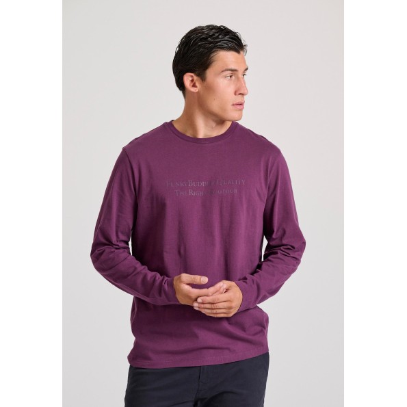 Ανδρική μπλούζα FUNKY BUDDHA FBM010-007-07 μοβ Ανδρική μπλούζα FUNKY BUDDHA FBM010-007-07 μοβ