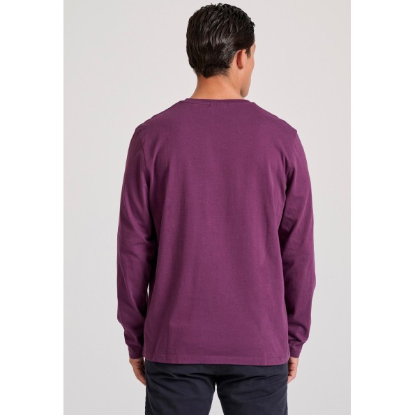 Ανδρική μπλούζα FUNKY BUDDHA FBM010-007-07 μοβ Ανδρικά