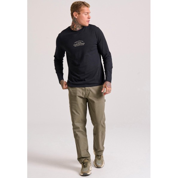 Ανδρική μπλούζα FUNKY BUDDHA FBM010-004-07 μαύρη Ανδρικά