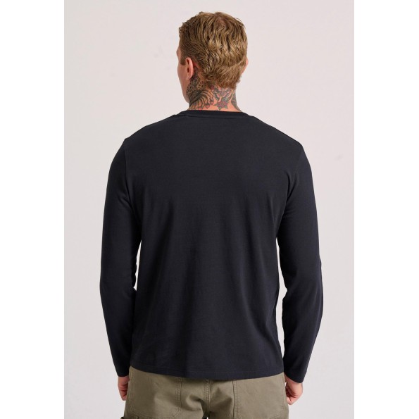 Ανδρική μπλούζα FUNKY BUDDHA FBM010-004-07 μαύρη Ανδρικά