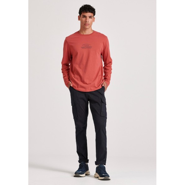 Ανδρική μπλούζα FUNKY BUDDHA FBM010-004-07 πορτοκαλί Ανδρικά