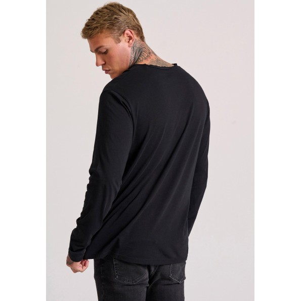 Ανδρική μπλούζα FUNKY BUDDHA FBM010-014-07 μαύρη Ανδρικά