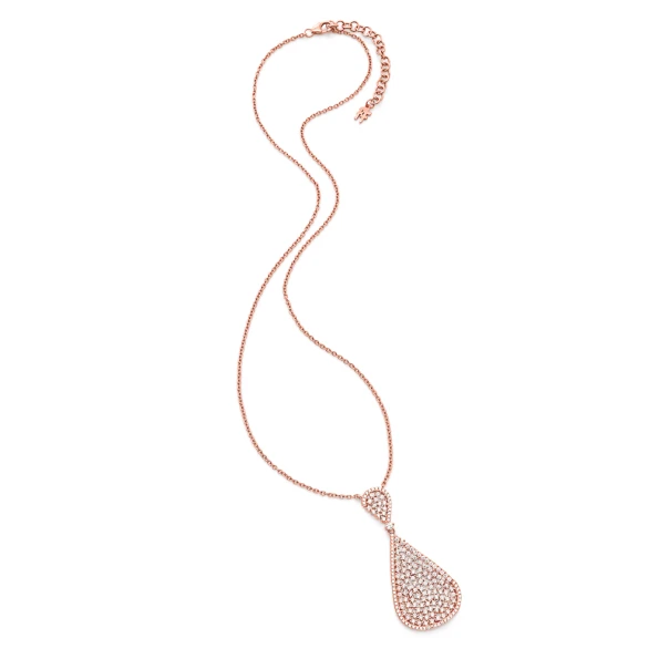 Γυναικείο κολιέ FOLLI FOLLIE SPARKLE CHIC ροζ χρυσό