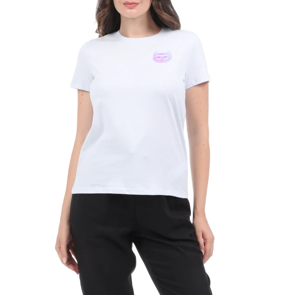 Γυναικείο t-shirt KARL LAGERFELD mini ikonik choupette λευκό