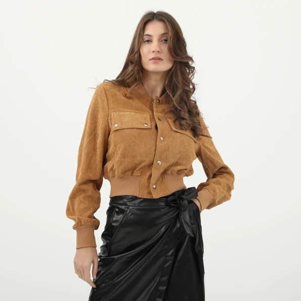 Γυναικείο cropped σακάκι KENDALLKYLIE εκρού