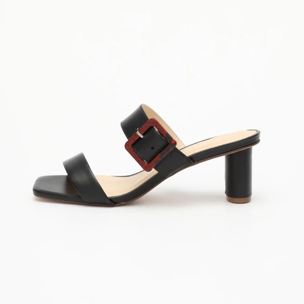 Γυναικεία mules CHEVALIER HEEL μαύρα
