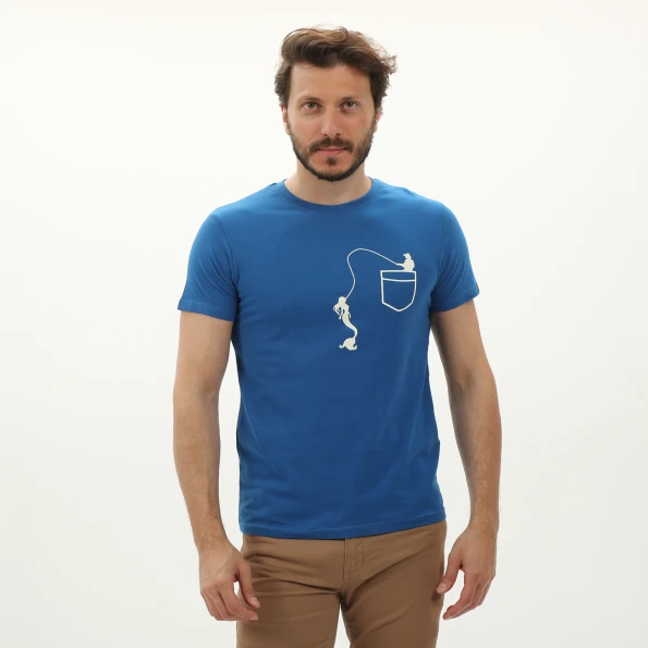 Ανδρικό t-shirt RUN 21D9102221 μπλε
