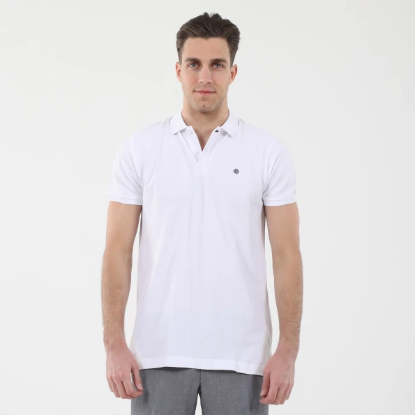Ανδρική polo μπλούζα DORS 1132001.C01 λευκή