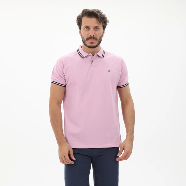Ανδρική polo μπλούζα DORS 1132007.C03 ροζ