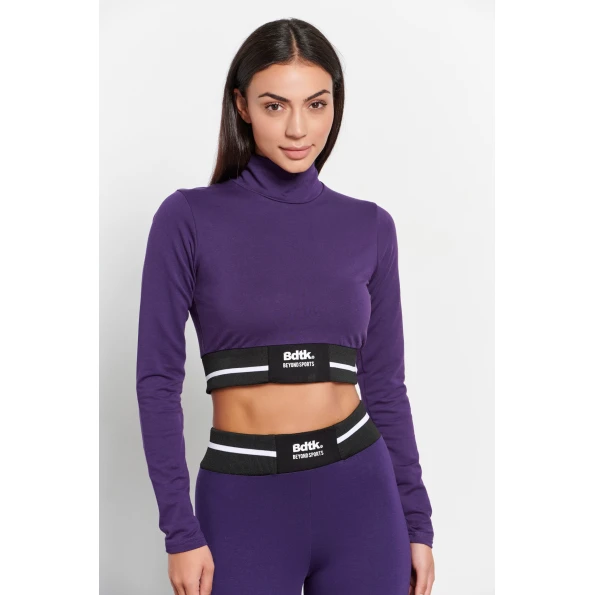 Γυναικεία cropped μπλούζα  BODYTALK 1232-905220 μοβ