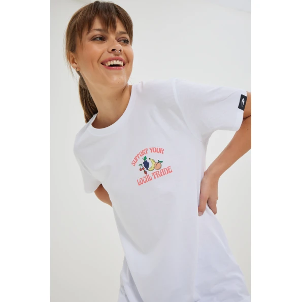 Unisex t-shirt BLUE HUNTER 23003010202 LOCALS ONLY λευκό