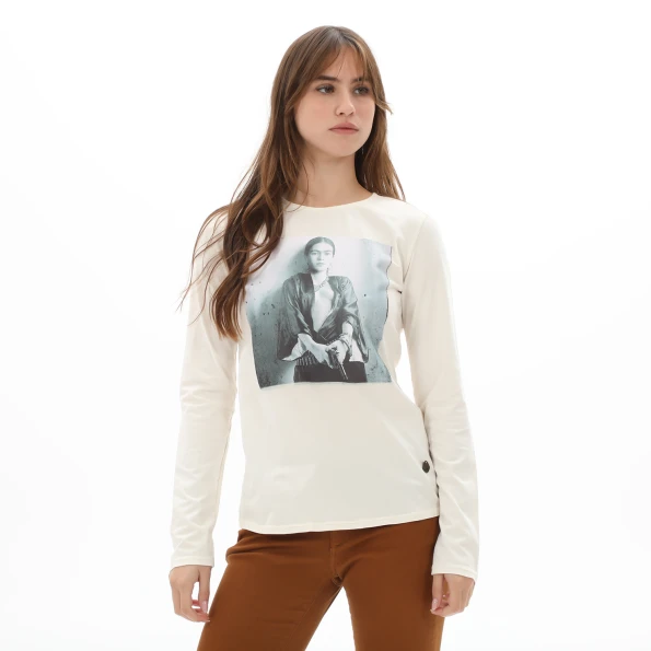 Γυναικεία μπλούζα STAFF JEANS 63-015.042 FRIDA λευκή