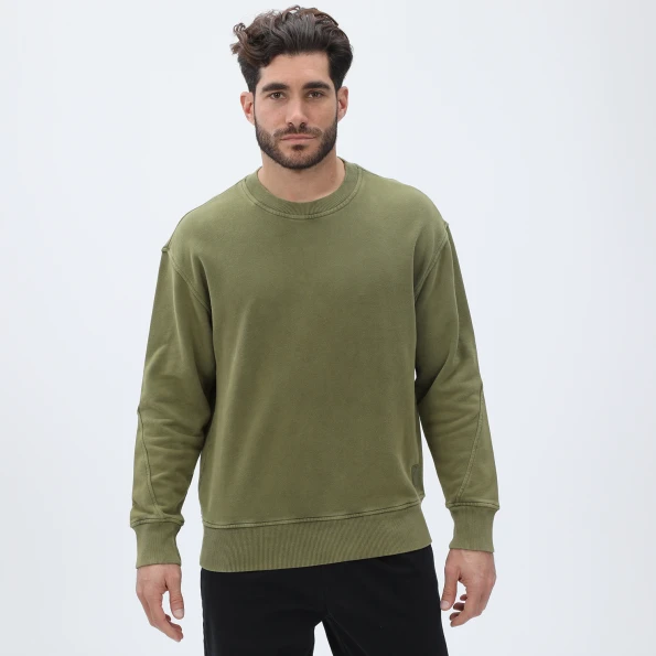 Ανδρική φούτερ μπλούζα DIRTY LAUNDRY DLCRMC01 Classic Dirty Laundry χακί