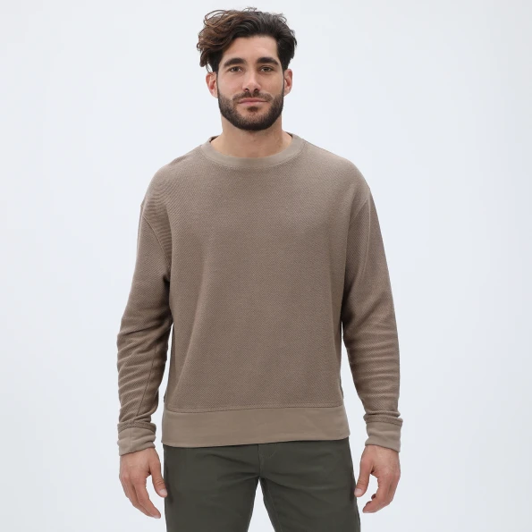 Ανδρική φούτερ μπλούζα DIRTY LAUNDRY DLMC15W22 Oversized Sweatshirt εκρού