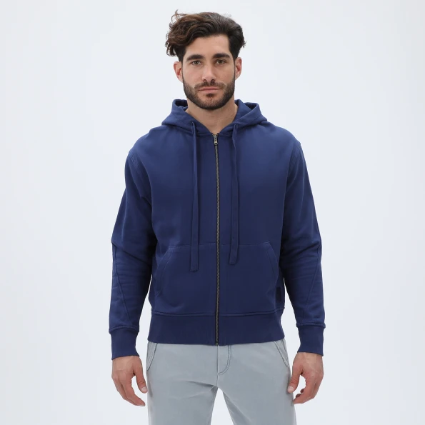 Ανδρική φούτερ ζακέτα DIRTY LAUNDRY DLMF09W22 Relaxed Fit μπλε