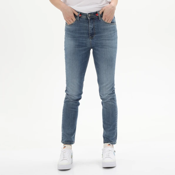 Γυναικείο jean παντελόνι ALE 8916375 μπλε
