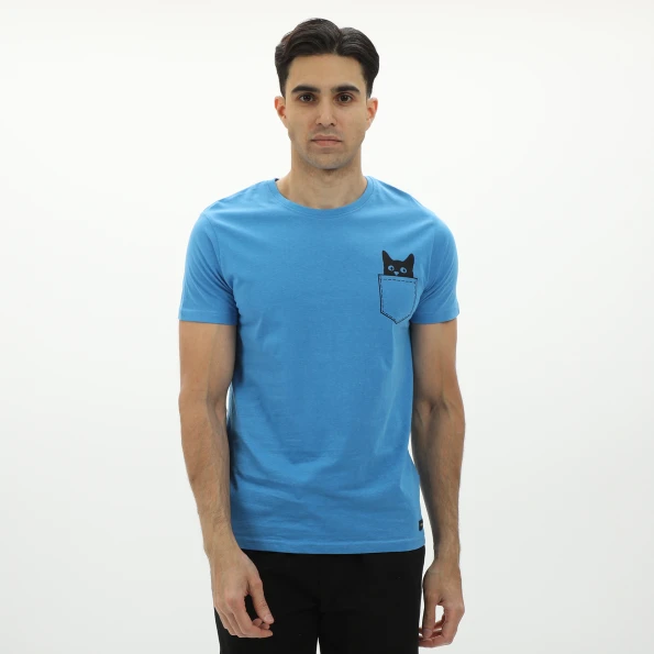 Ανδρικό t-shirt BATTERY 21231147 μπλε