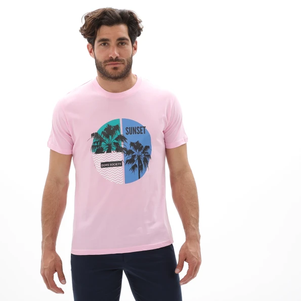 Ανδρικό t-shirt DORS 1132107.C02 ροζ
