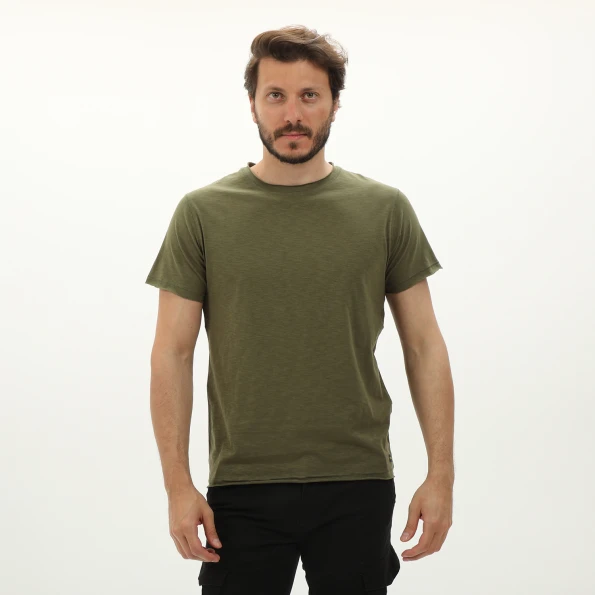 Ανδρικό t-shirt BATTERY 21241012 χακί