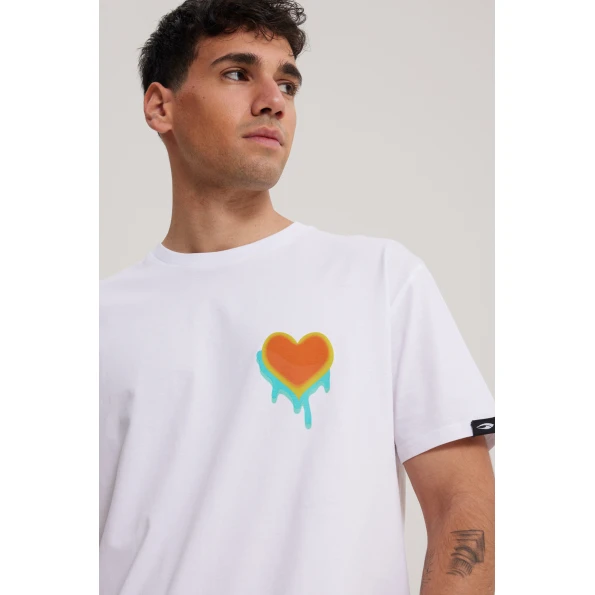 Unisex t-shirt BLUE HUNTER 0030104 LIQUID LOVE T-SHIRT λευκό