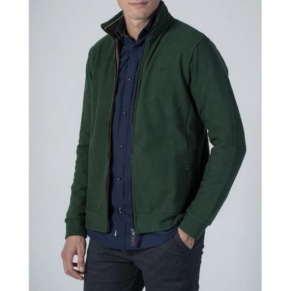 Aνδρική φούτερ ζακέτα DORS 1135007.C04 πράσινη