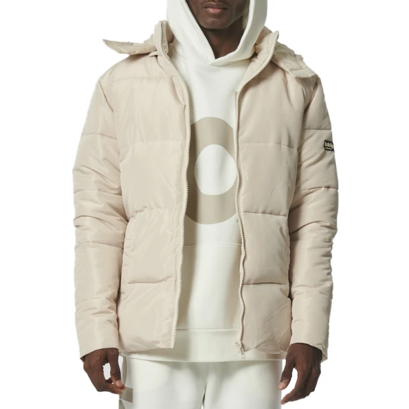 Aνδρικό puffer μπουφάν BODY ACTION 073327-01 μπεζ
