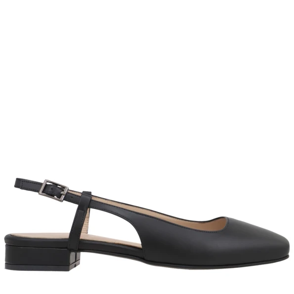 Γυναικεία flat slingback ΚΑΛΟΓΗΡΟΥ ΑΒΑ LEA μαύρα