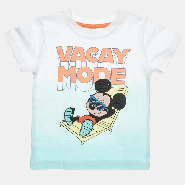 Παιδική μπλούζα Disney Mickey Mouse άσπρη μπλε