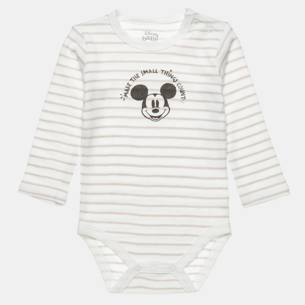 Βρεφικό μακρυμάνικο φορμάκι DISNEY Minnie Mouse μπεζ 
