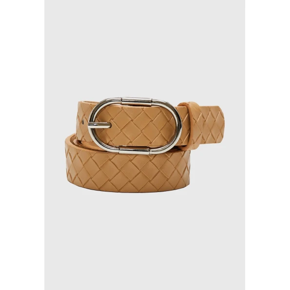 Γυναικεία ζώνη FUNKY BUDDHA FBL009-147-10 μπεζ